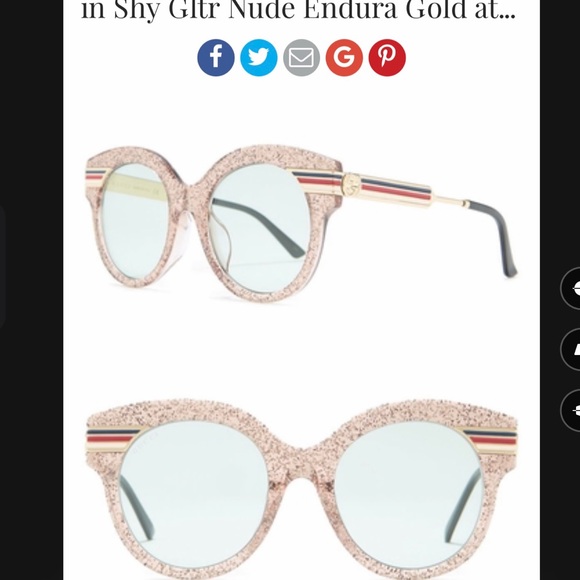 UNISEX GUCCI NUDE GLITTER BLING SUNGLASSES main image 12